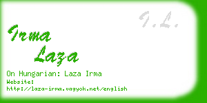 irma laza business card